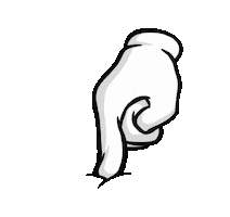 Hand Point Sticker by Comicada