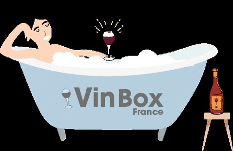 vinbox giphygifmaker giphyattribution wine bathtub GIF