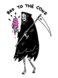Ice Cream Reaper Sticker by Bananna Bones