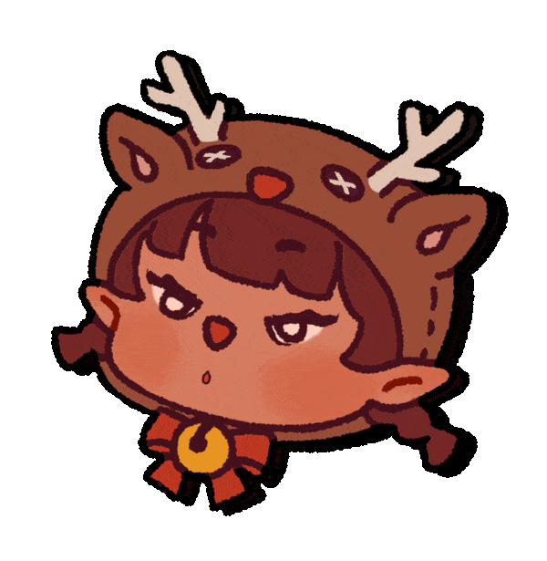 Surprised Chibi Sticker by Polygonal Mind