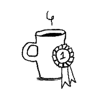 Number 1 Coffee Sticker by Ernie