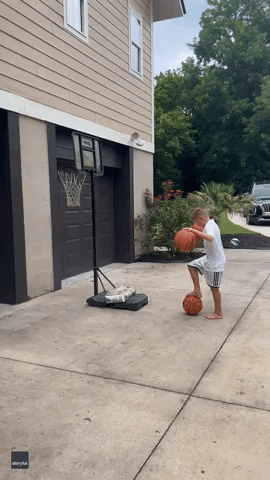 Talented 9-Year-Old Shows Off Dribbling Skills Before Landing Multiple Trick Shots