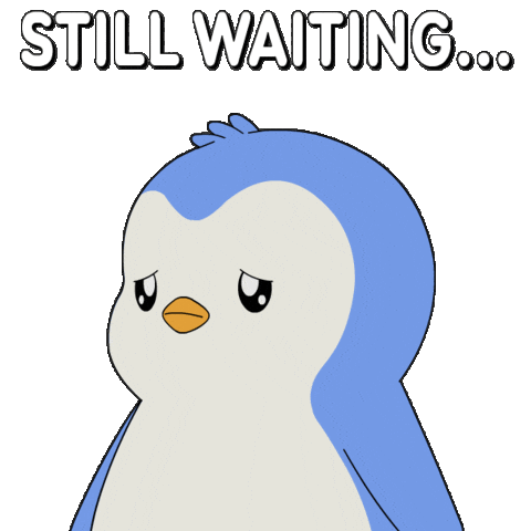 Still Waiting What Sticker by Pudgy Penguins