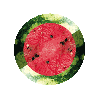 Pacman Melon Sticker by strabi