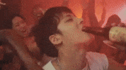 Kim Mingyu Drinking GIF