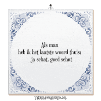 Troost Grijns Sticker by Tegelspreuken.nl