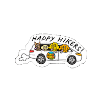 Happytrailshikingla dogwalker dogwalking hth dog car Sticker