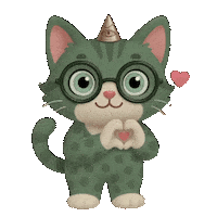 Cute Cat Love Sticker