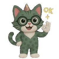 Cute Cat Yes Sticker