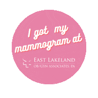 EastLakelandOBGYN health mom breast cancer obgyn Sticker