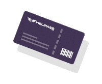 Helipass fly experience helicopter destination Sticker