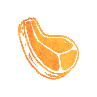 Meat Steak Sticker by Once In A Blue Moon Festival