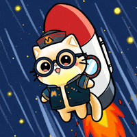 Cat Flying GIF by Mochimons