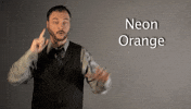 sign language neon orange GIF by Sign with Robert