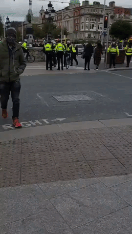 Anti-Lockdown Protesters Gather in Dublin on First Day of Level-Five Restrictions