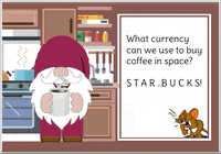 Gnome Coffee Addict GIF