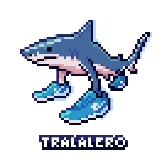 Shark 8Bit Sticker