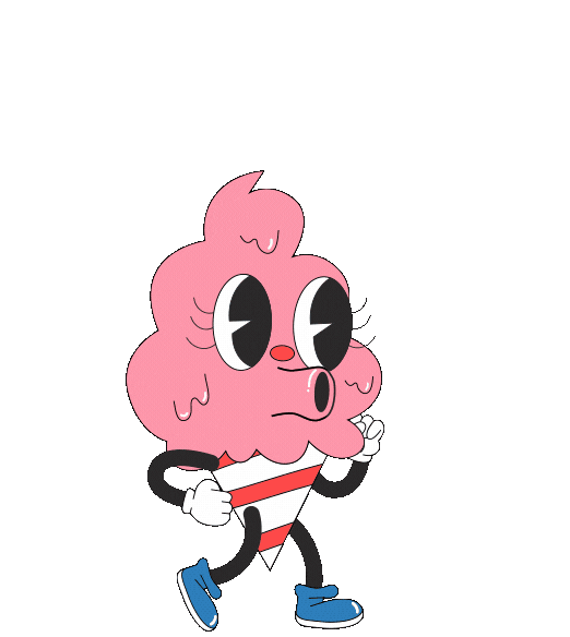 Ice Cream Character Sticker