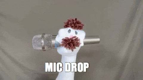 Sock Puppets Mic Drop GIF by Your Happy Workplace