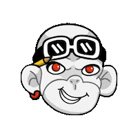 Pondering Big Brain Sticker by Zhot