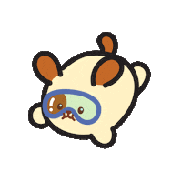 anirollz puppy anirollz puppiroll puppy swiming Sticker