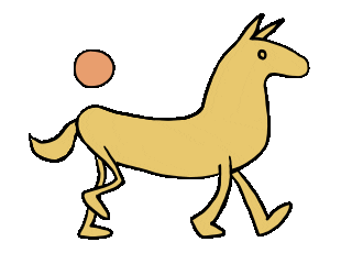 fabianfucci giphyupload ball horse walk Sticker