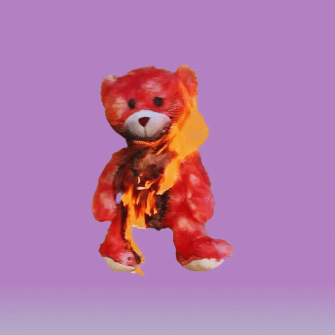 terrorising teddy bear GIF by Terror Jr
