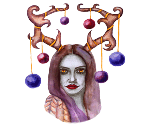 Art Christmas Sticker