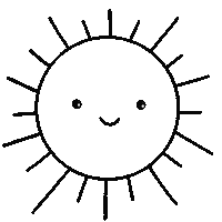 Happy Sun Sticker