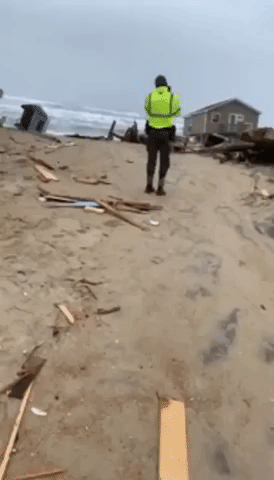 Severe Coastal Flooding Sweeps Cape Hatteras House Out to Sea