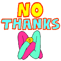 No Thanks Sticker by BuzzFeed