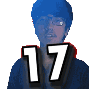 Number Seventeen Sticker