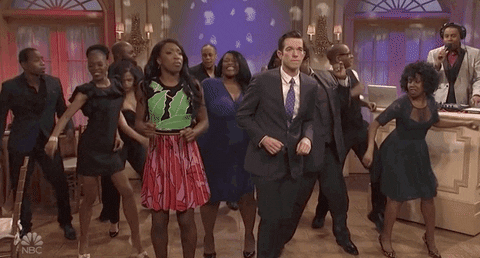 john mulaney dancing GIF by Saturday Night Live