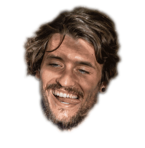 Happy Beard Sticker by Mapo Tapo