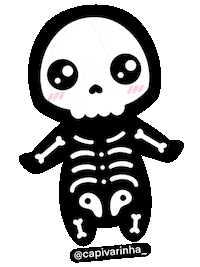 Halloween Skull Sticker by Capivarinha
