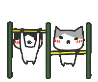 Cat Workout Sticker by yomoyeah