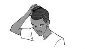 nighttimestories waves cut haircut black hair GIF