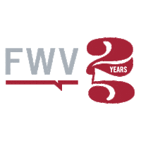 FWV logo celebrate birthday red Sticker