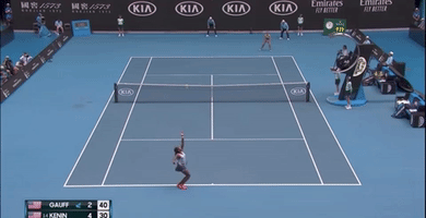Gauff ace out wide