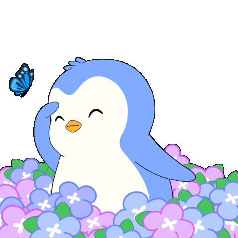 Flowers Looking Sticker by Pudgy Penguins