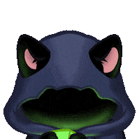 Glowing Black Cat Sticker