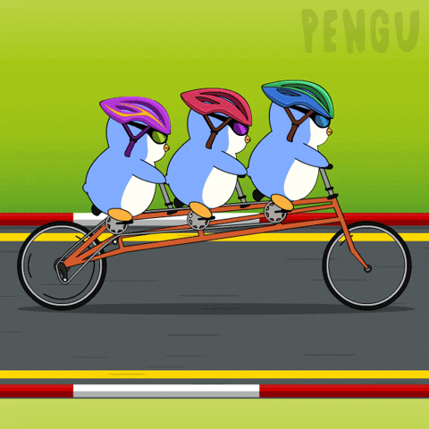 Penguin Bike GIF by Pudgy Penguins