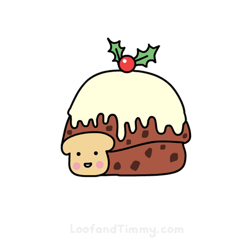 Merry Christmas Pudding GIF by Loof and Timmy