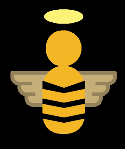 subtitlebee giphygifmaker angel bee flying bee GIF