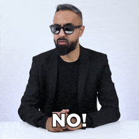 No Way Shakes Head GIF by SuperSaf