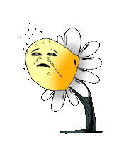 sad flower Sticker by Nastia Cistakova