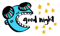 Good Night Stars Sticker by Molly Jenson