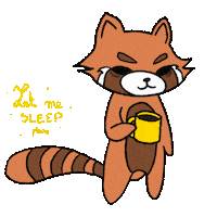 Napash coffee morning chocolate red panda Sticker