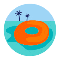 Palm Tree Summer Sticker by Ateliercologne