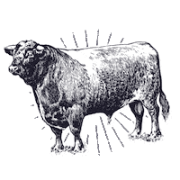 maryellenhotel cow beef steak moo Sticker
